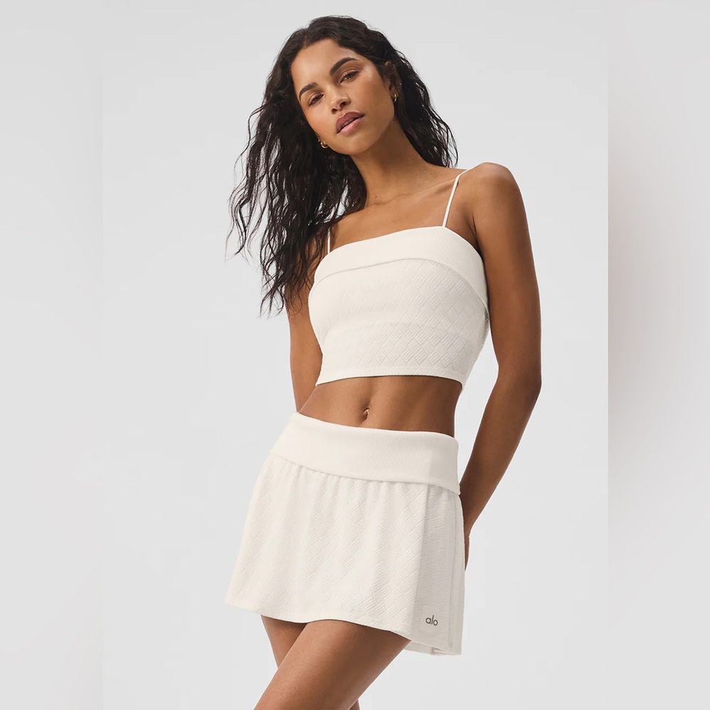 All doubles only Cropped Top and Skirt Set